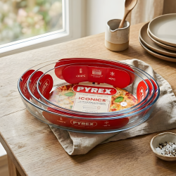Pyrex Oval Glass Baking Dish Set 3 Pcs